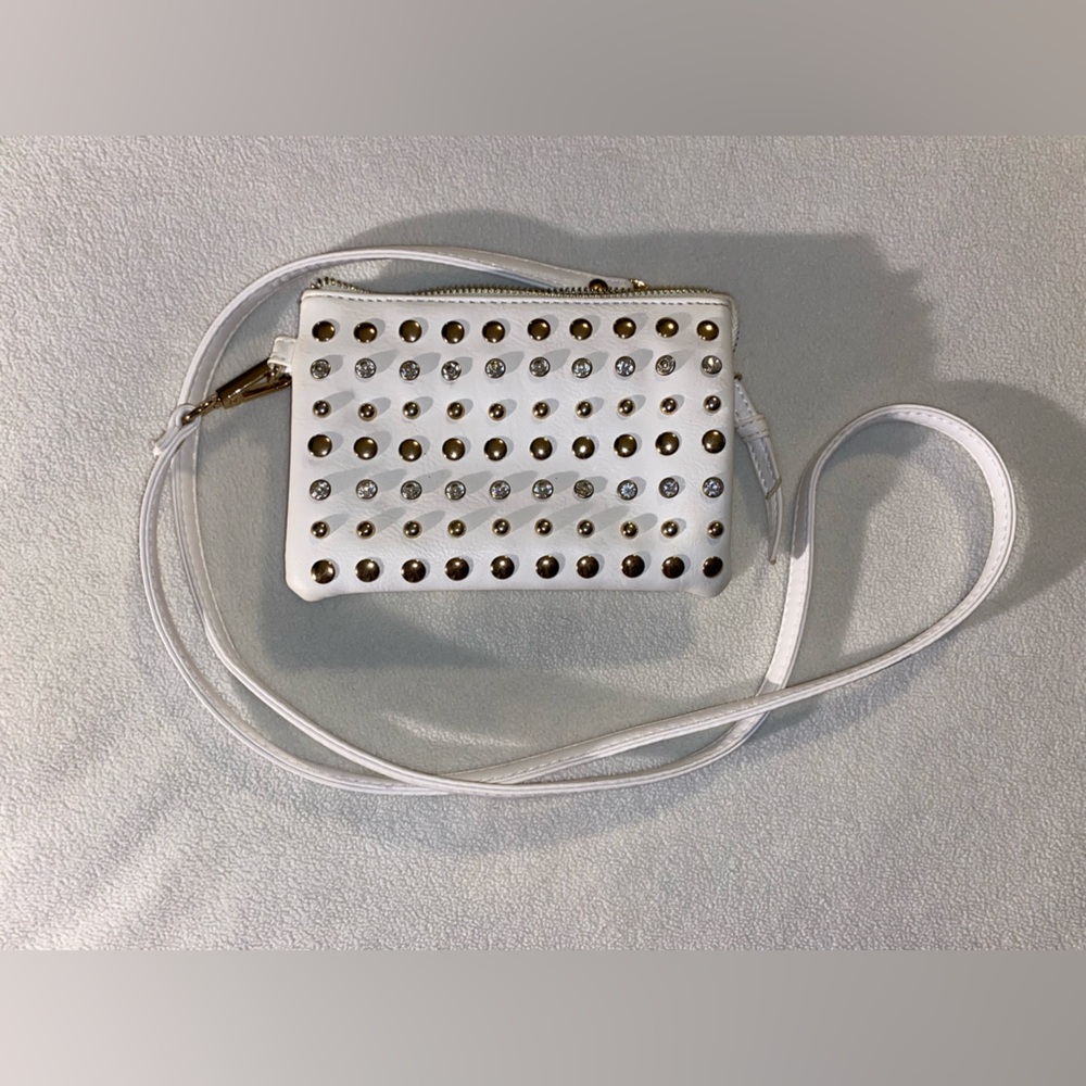 White Studded Crossbody Bag